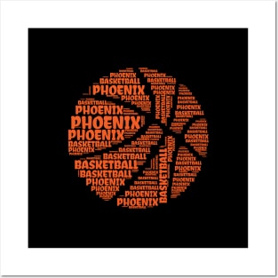 Phoenix Typography Design Basketball Posters and Art